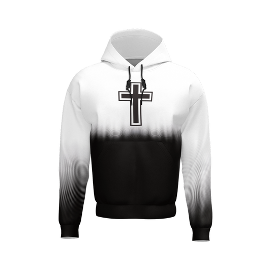 Black and White Cross | Hoodie